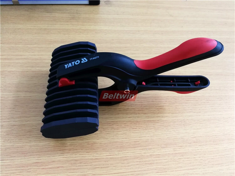 Presse à pince chauffante pour bande tangentielle d'épissure de métal, bande de machine, bande de transport et de processus