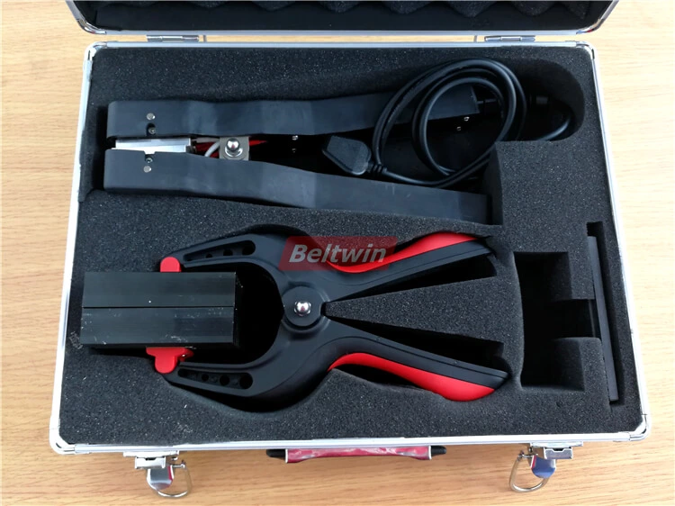 Presse à pince chauffante pour bande tangentielle d'épissure de métal, bande de machine, bande de transport et de processus