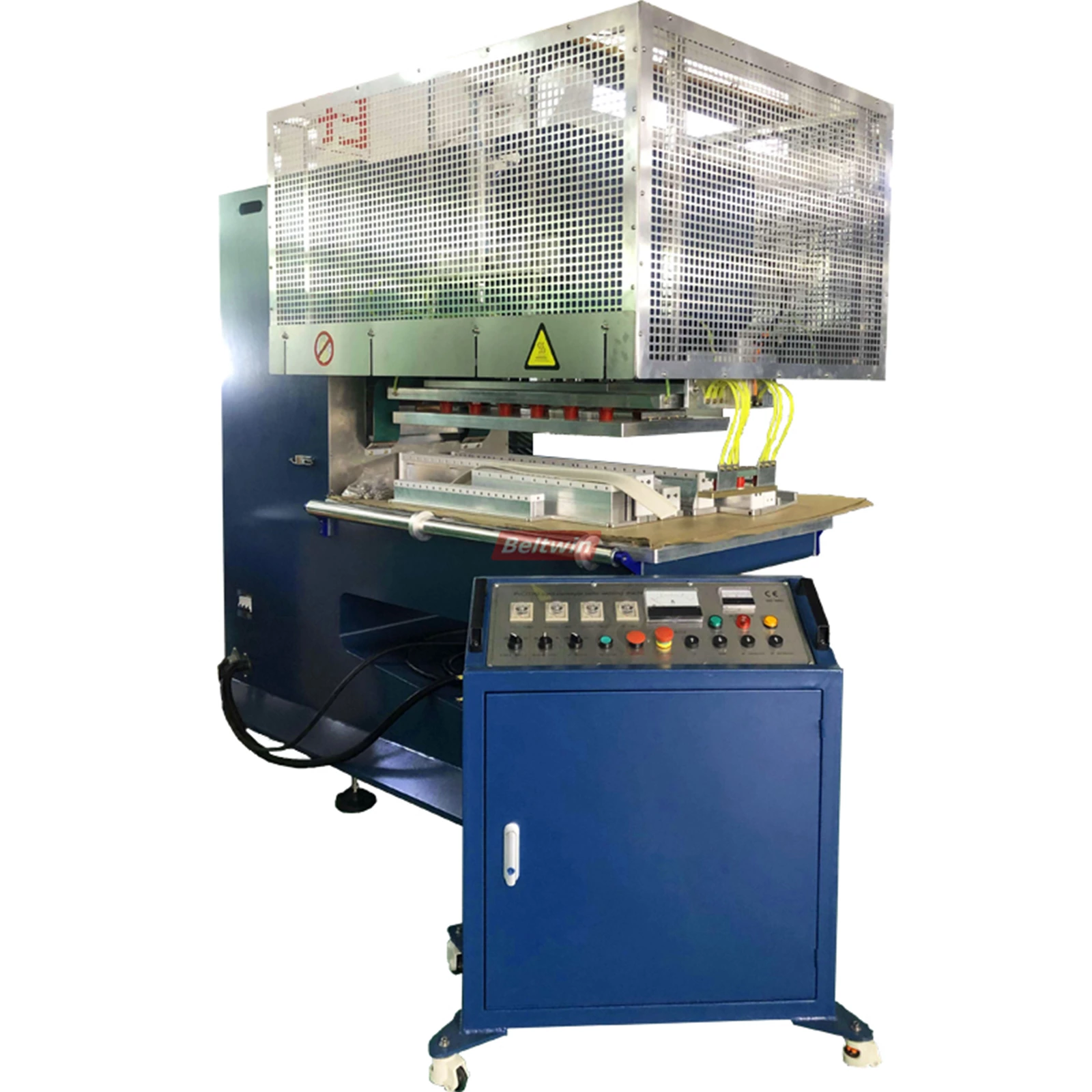 Machine de soudage haute fréquence QA-2000 pour taquets de courroie en PVC/PU, guide en V et paroi latérale