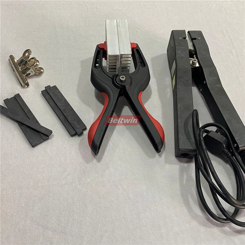 Presse à pince chauffante pour bande tangentielle d'épissure de métal, bande de machine, bande de transport et de processus