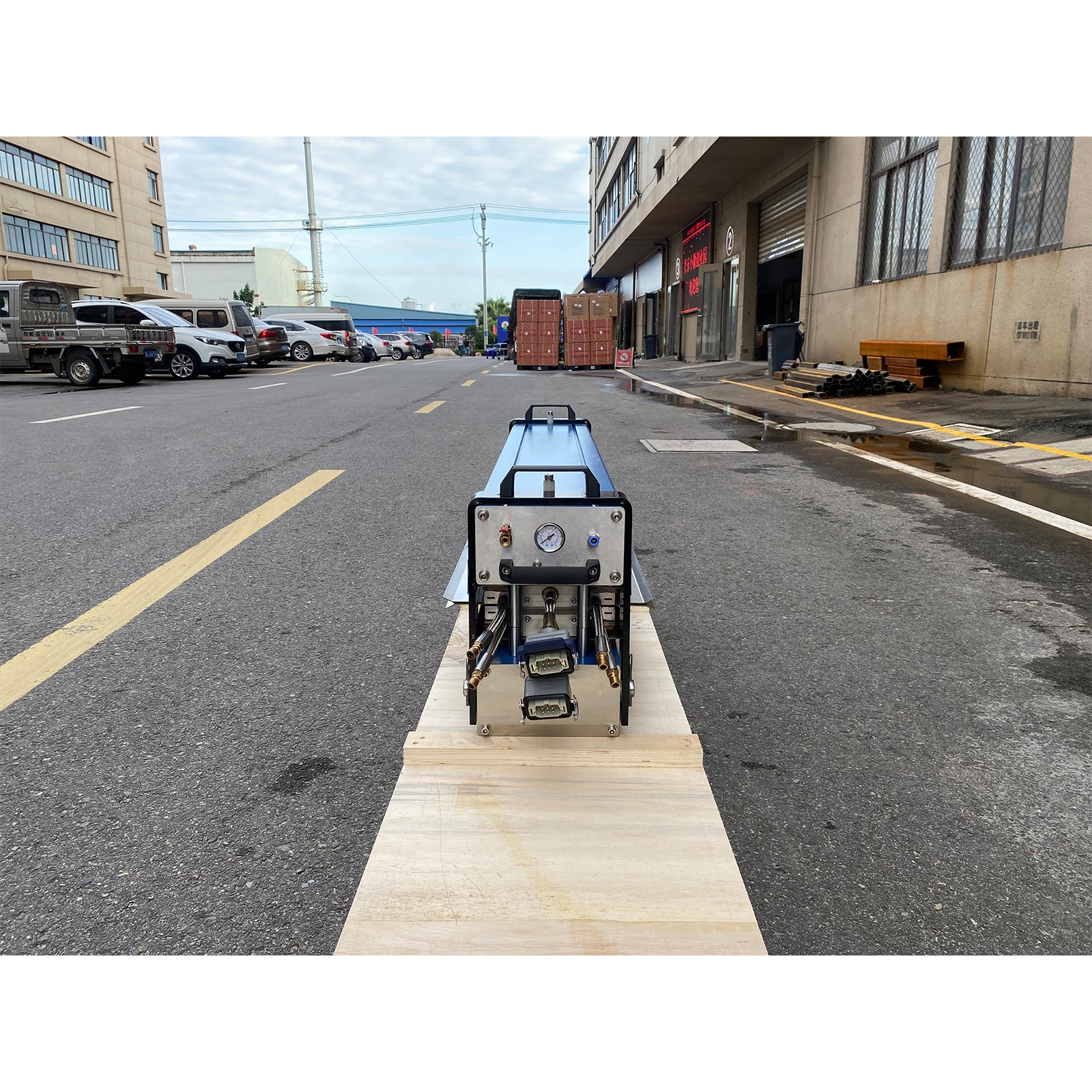 Presse à refroidissement par eau avec corps en alliage d'aluminium, courroie en PVC et PU PB1100-2100(200)