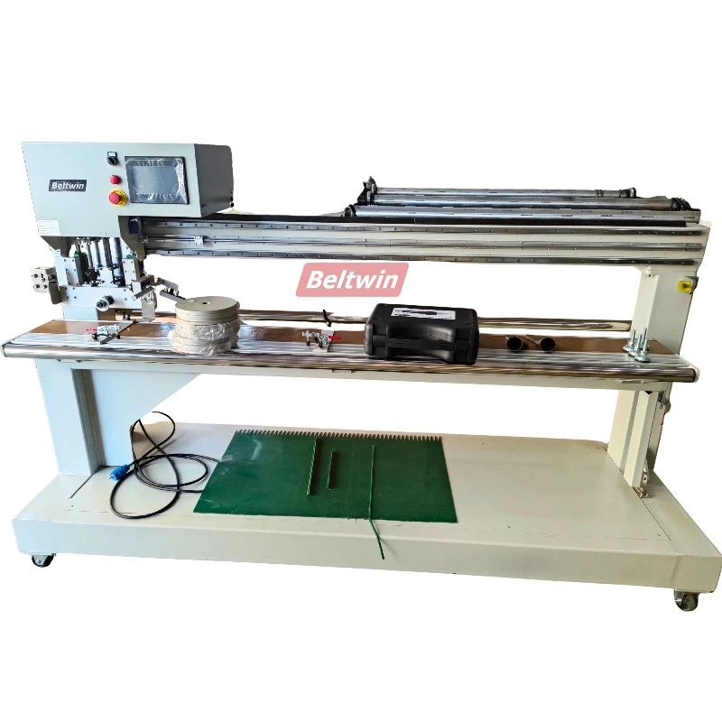 Machine de soudage à guidage transversal en V pour bandes transporteuses en PVC et PU