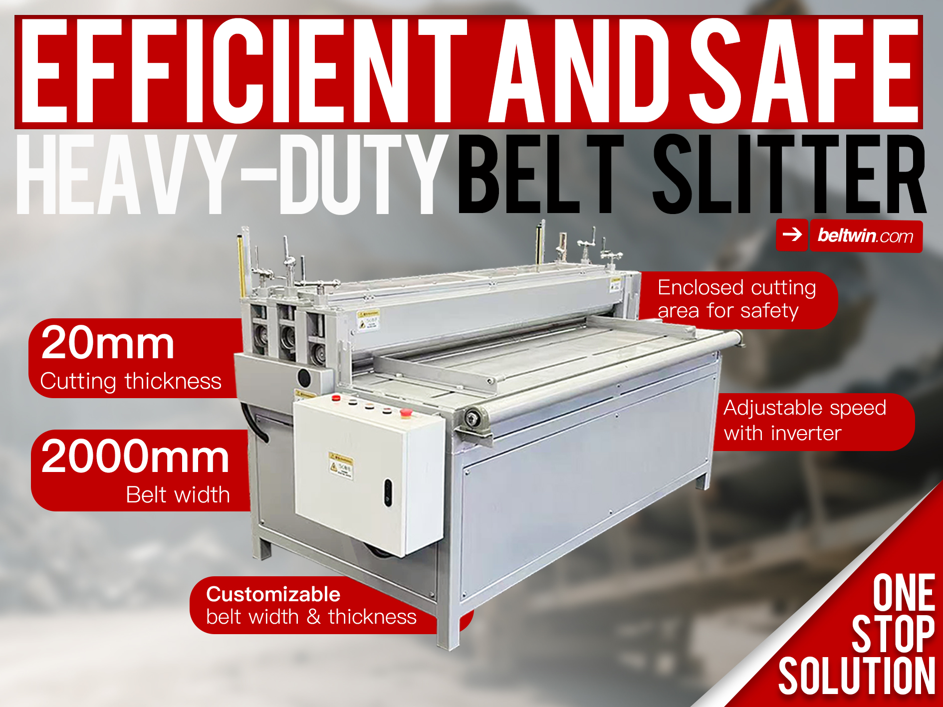 Beltwin Slitter de ceinture lourde 2000mm Largeur de ceinture